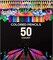 50 Piece Adult Coloring Book Artist Grade Colored Pencil Set -Vibrant Colors, Smooth Art Drawing, Sketching, Shading, Blending - Fun Activities for Students, Beginners, All Ages